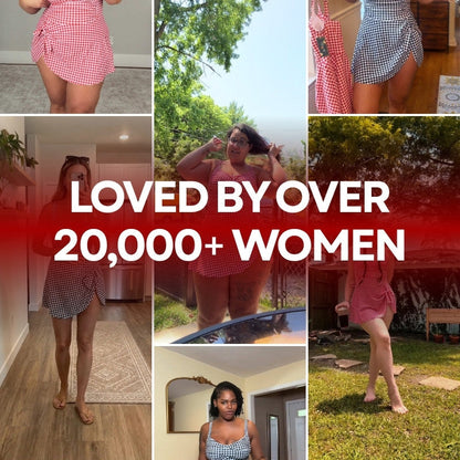 Customer photos and review highlights for the MINX swim dress