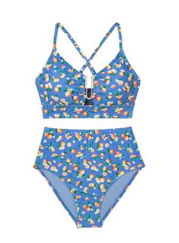 High-waisted bikini set detail view