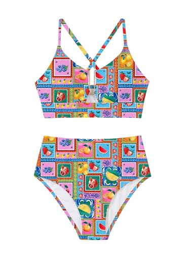 High-waisted bikini set shown on model