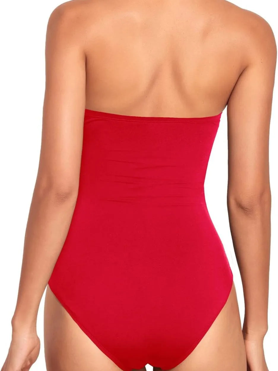 One-piece swimsuit in rose pink