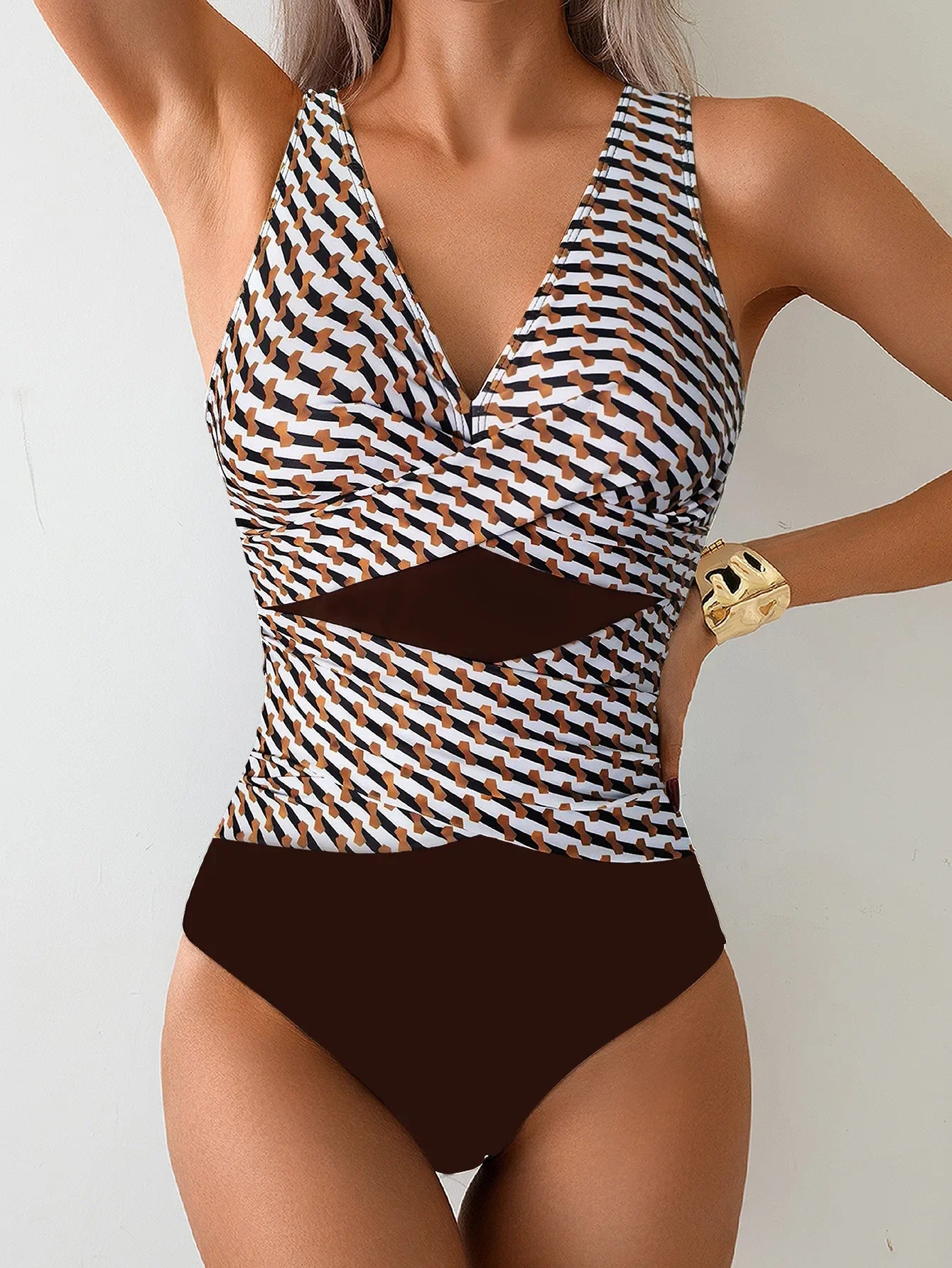 One-piece swimsuit detail view