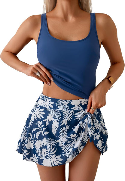 Tankini skirt set detail view