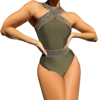 One-piece swimsuit detail view