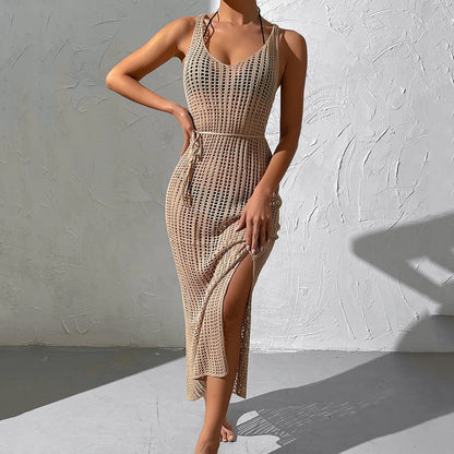 Beach cover-up in khaki