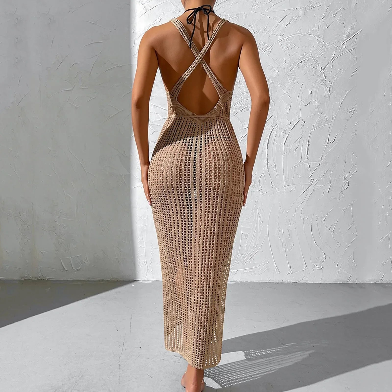 Beach cover-up full-length on model