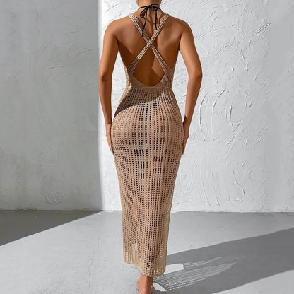 Beach cover-up full-length on model