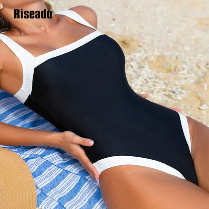 One-piece swimsuit shown on model