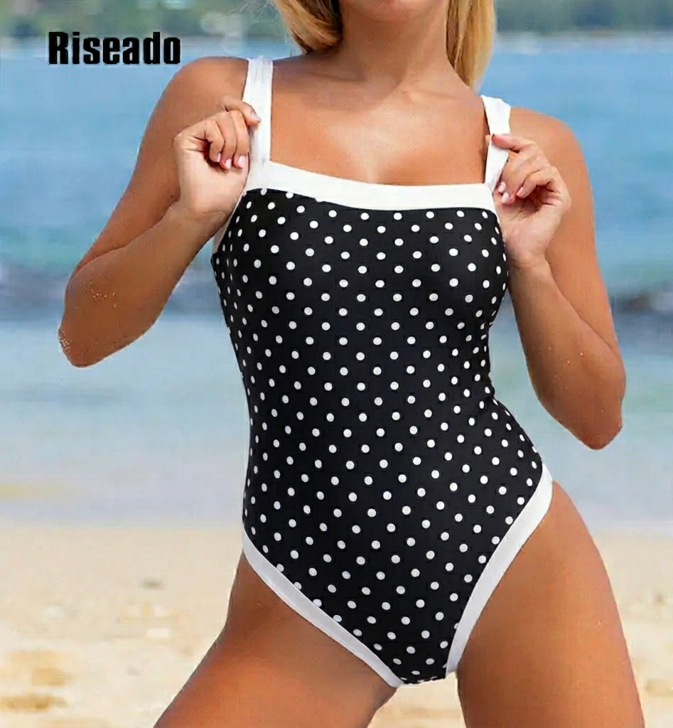One-piece swimsuit in yellow