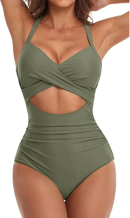 One-piece swimsuit detail view