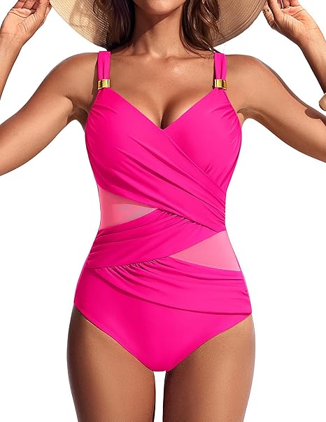One-piece swimsuit in Pink