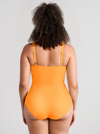 One-piece swimsuit in Rose Red
