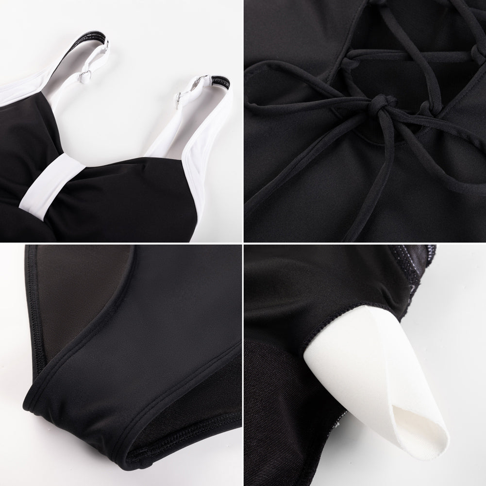 One-piece swimsuit full-length on model