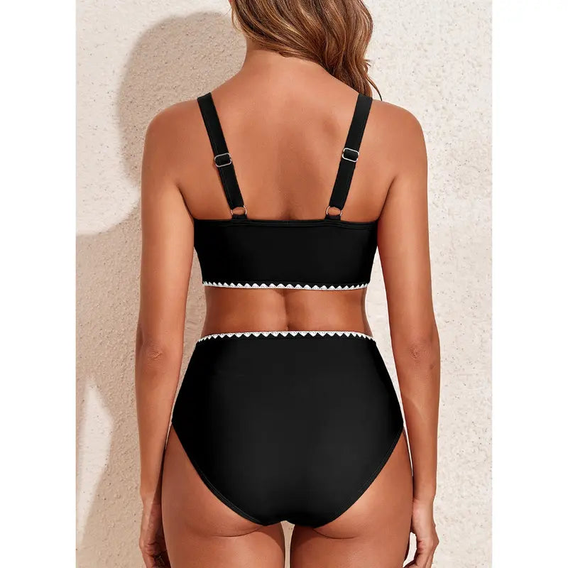 Size guide chart for the bikini set, sizes XS to 2XL