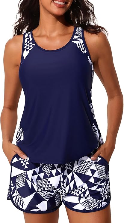 Swim dress tankini set detail view