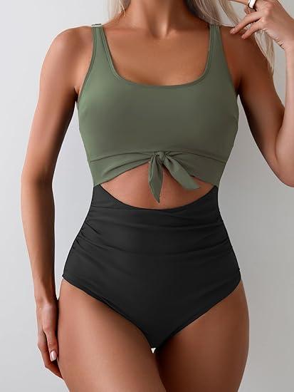 One-piece swimsuit detail view