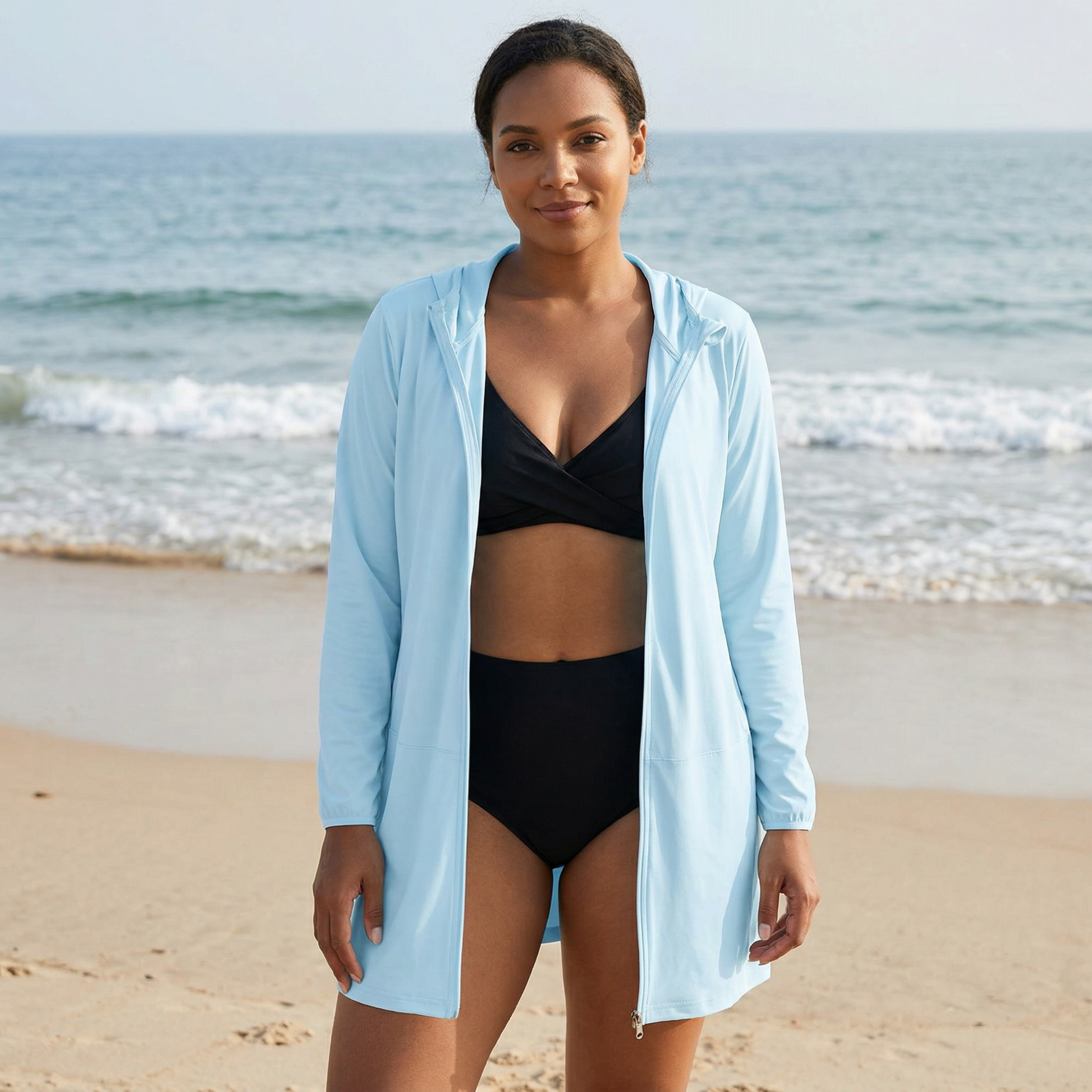 Beach cover-up in Aqua