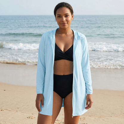 Beach cover-up in Aqua
