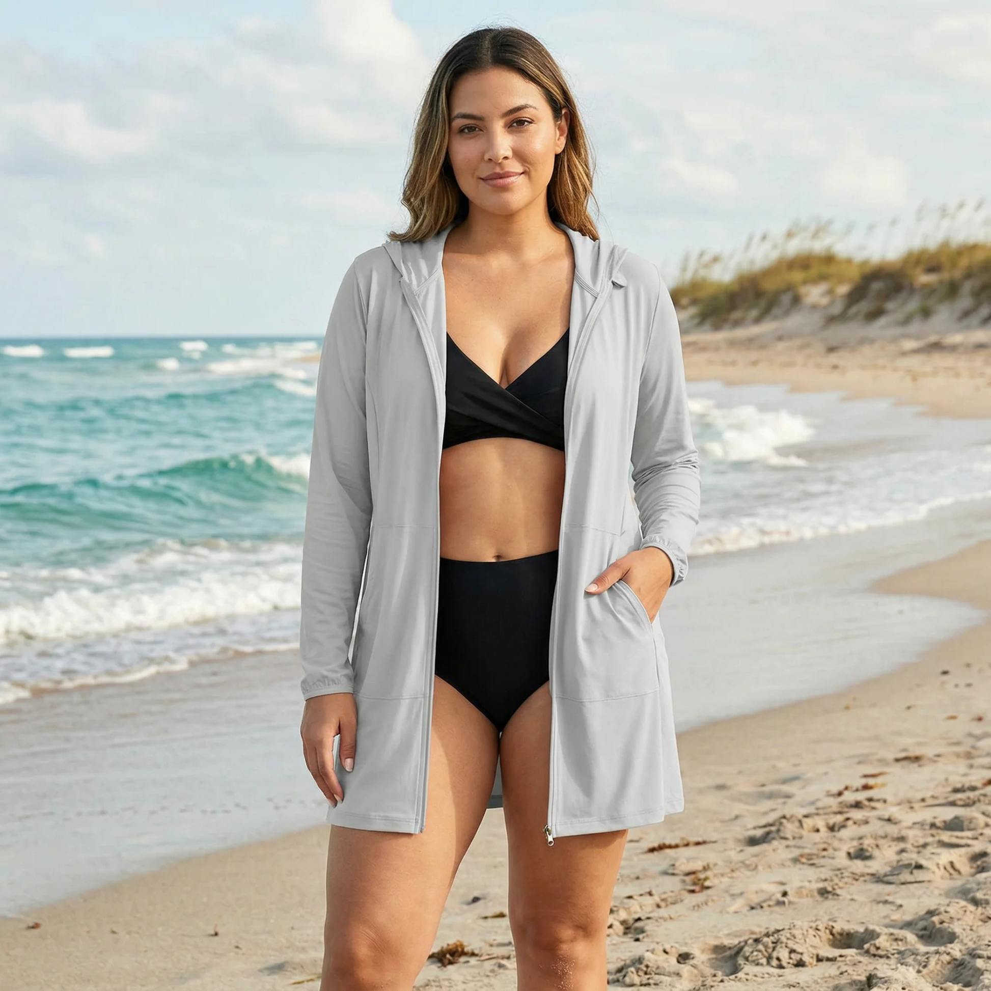Beach cover-up in White