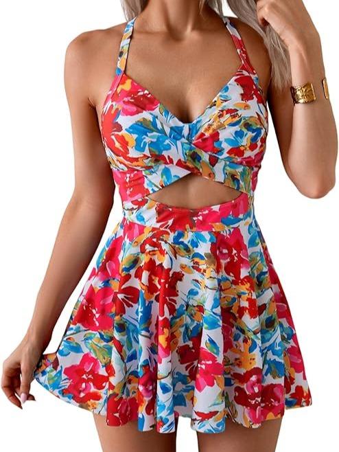 Swim dress in Hot Pink