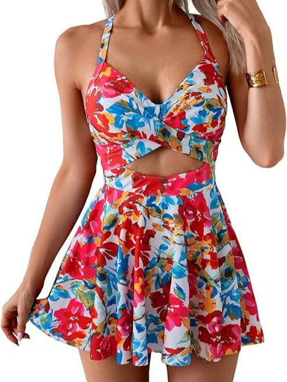 Swim dress in Hot Pink
