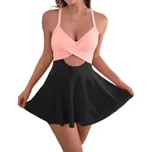 Swim dress full-length on model